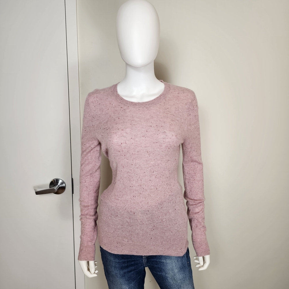 Lord & Taylor Light Pink Speckled Cashmere Sweater Sz S